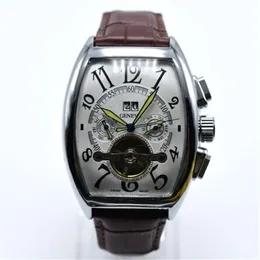 AAA Geneva luxury brand leather mechanical automatic mens watches drop tourbillon skeleton gold men wristwatch3067