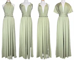 Olive GREEN Sega Bridesmaid Dr Floor Length LONG Maxi Infinity Dr Multiway Dr Formal Wrap Sexy Evening Wedding Dres f8Ka #