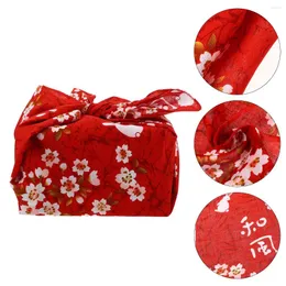 Stoviglie Furoshiki Bento Bag Panno avvolgente Fazzoletto giapponese avvolto in filato ritorto durevole