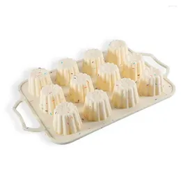 Stampi da forno cupcake alimentare in silicone resistente allo sbiadimento per la pasticceria da cucina da cucina a 12 griglie