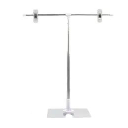Decorative Plates T Sign Adjustable Poster Stand Stainless Steel Mobilizable Clips Banner