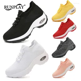 Scarpe casual Donna Scarpe da ginnastica da corsa Sport leggeri femminili Cuscino d'aria traspirante Volare Tessitura Passeggiate all'aperto Jogging Tempo libero