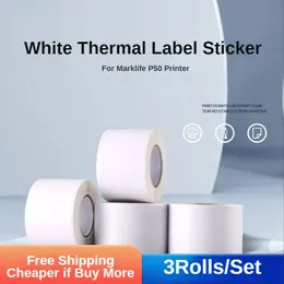 MarkLife Thermal Label för P50 Portable Printer Clothing Hangtags Prislapp Streckkod Lable Selfadhesive White Paper 240325