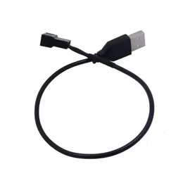 new 2024 USB to 4Pin Computer Fan Adapter Cable for 5V to 12V Power Connector with 3Pin/4Pin Fan USB Adapter PC Accessory 30CM Length