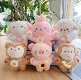 Cartoon Forest Animal Doll Small Pendant Plush Toy Little Sheep Pig Monkey Wedding Present