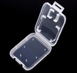 Transparent Clear Standard SD SDHC Memory Card Case Holder Box Storage Carry Storage Box för SD TF -kort SN367 ZZ