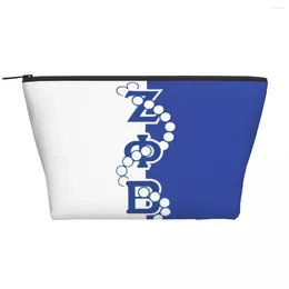 Kosmetiska väskor reser zeta phi beta toalettartikar påse mode zob sorority makeup arrangör för kvinnor skönhet lagring dopp kit fall