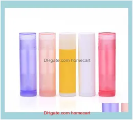 Bottles Packing Office School Business Industrial100PcsLot 5Ml Diy Empty Lipstick Bottle Gloss Lip Balm Tube Container With Cap2761640