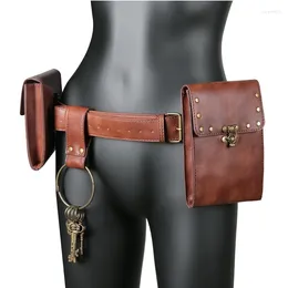Midjeväskor Steampunk Pack Belt Byte Purse Bag Pouch för telefonmynt souvenir butik levererar cosplay kostym män
