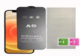 Ag Matte Tam Kapak Temperlenmiş Cam Ekran Koruyucusu İPhone 14 13 12 Mini Pro Max 11 XR XS 7 8 6 Plus iPhone14 iPhoen Glass2089361