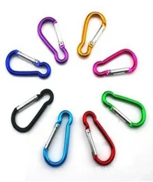 작은 Carabiner Carabiner Clip Ring Keyrings 키 체인 야외 스포츠 캠프 스냅 후크 키 체인 하이킹 알루미늄 금속 스테인리스 Ste3616606