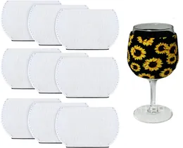 Sublimation Blank Wine Glass Sleeve Neoprene Drinkware Insulator Cover1352653