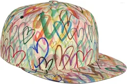 قبعات الكرة الملونة عيد الحب حلوى البيسبول قبعة تجريب مع حزام قابل للتعديل للرجال آباء قبعة