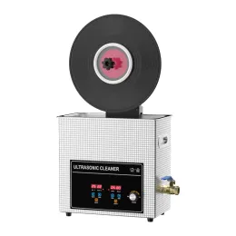 Boormachine 6l Vinyl-Schallplatten-Ultraschallreiniger mit Halterung (Set) für die Reinigung von Ep 7 Lp 12-Zoll-Schallplatten, Label Saver, Aluminium, CNC-gefertigt