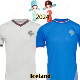 2024 2025 Island Fußballtrikots Souvenir Island National 24 25 Home Blue Away White Football Shirt Herren Kinder Kit Sport im Freien