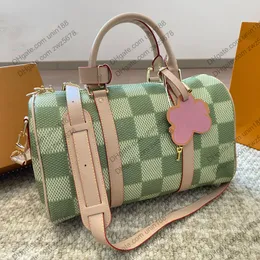 24ss Frauen Männer Schachbrett Kontrast Taschen Diagonale Umhängetasche Für Damen Luxus Designer Handtasche Kartenhalter Outdoor Reise Brieftasche Messenger 35 cm