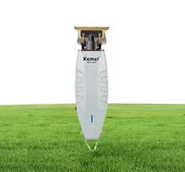 Kemei km1931 máquina de cortar cabelo profissional barbeiro para homens retrô buda borda sem fio máquina de corte elétrica 7984681