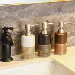 Dispensador de sabão líquido 260ml retro cerâmica mão desinfetante garrafa acessório do banheiro chuveiro gel cozinha decoração loção