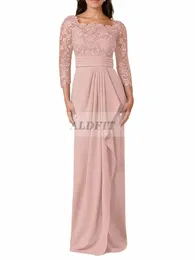 LG Dusty Rose 3/4 kollu vestido ile gelin dres annesi vestidos de fiesta elegantes para mujer 2023 e5rr#