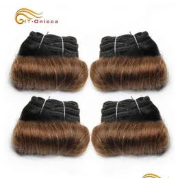 Hair Pieces Extensions Mechones De Cabello Rizado Brasileo 100% Humano 4 Pelo Afro 1B 30 Borgoa Extensin Remy 5 6 Y 7 Pgadas Drop Deli Otshf