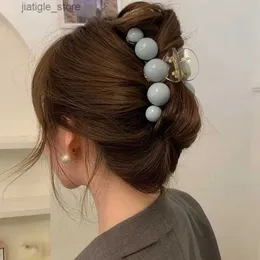 ヘアクリップカラフルなグラデーションボールビーズヘアクロー女性ヘアアクセサリーのための酢酸ヘアピン夏のジュエリー2022メイクアップビンテージヘアクリップY240329