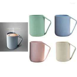 Mugs Coffee Cups 4 Colors 1 Pack Party With Handles Wheat Straw For Water Milk Juice Tea And Cup