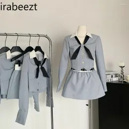 İki Parça Elbise Kadınlar Fransız Top Tasarım Kıdemli Işık Lüks Ceket Conjunto de Dos Piezas Moda Para Mujer Tüvit Set Etek Takım