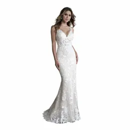 Perfekte Etui-Hochzeitskleider mit floraler Spitze, transparentes Oberteil mit V-Ausschnitt, niedriger Rücken mit bedeckten Hintern, Backl-Brautkleider J3i4 #