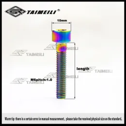 Cabeça cilíndrica do parafuso de titânio M6*12/15/25/30/35/40/50/55/60/65/70mm parafusos de substituição para bicicletas e motocicletas