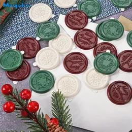 Gift Wrap Mogoko Merry Christmas Snowflake Wax Seal Stickers Envelope Invitation Card Seals Self Adhesive Sticker For Party