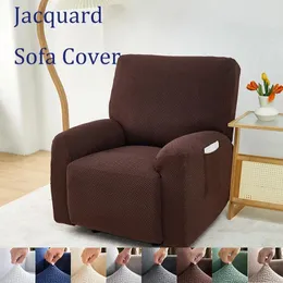 Sandalye kapsar Stretch Recliner Sofa Jacquard Koltuk Slipcover Solid Couch Koruyucusu Ev İçin