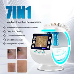 Dispositivo de beleza multifuncional profissional Hydrafacials Smart Ice Blue Machine - H2O2 Oxygen Aqua Jet Peel e Microdermoabrasão para analisador de pele Cuidados com a pele