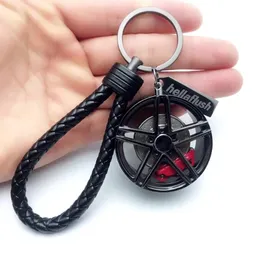 Nyckelkedja 3D Mini Model BBS Wheel Rim Keychain Metal Car Key Ring Wheel Hub Key Ring Car Sales Presents With Brake Disc