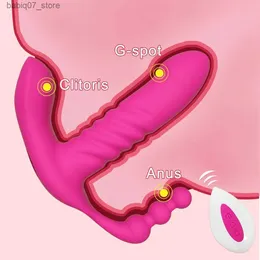 Diğer Masaj Ürünleri Kablosuz Uzaktan Giyilebilir Otomatik Pamukçuk Canlı Dildo G Spot Klitoris Stimülatörü Kadın Yetişkin Anal Cinsel Oyuncak Q240329