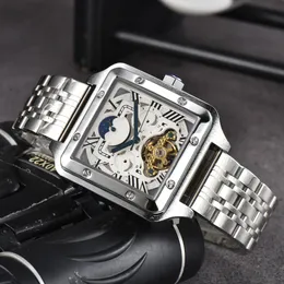 Herren- und Damenuhr, quadratische Tankuhren, Designer-Diamantuhren, automatische Maschinen, Uhrwerk, Edelstahlarmband, Saphirglas, wasserdichte Armbanduhren