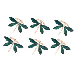 قوالب الخبز 6 PCs Dragonfly Fackin Ring لحضور حفل زفاف الطاولة حفلة يوميًا استخدم عيد الميلاد ديكور عيد الشكر وما إلى ذلك