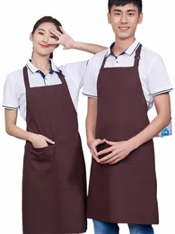 kitchen Aprs For Woman and Men Chef Work Apr For Grill Restaurant Bar Shop Cafes Beauty Stus Uniform Sleevel Apr 50sk#