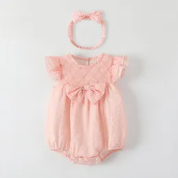 Sommer Mädchen rosa Strampler Baby Neugeborene Kleidung mit Säugling neu geboren Strampler Kostüm Overalls Kleidung Overall Kinder Bodysuit für Babys Outfit M1jz #