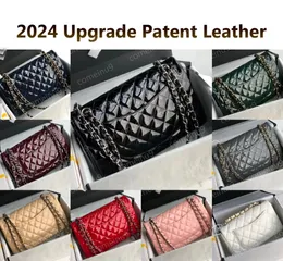 2024 Spiegelqualität Lackleder Flap Chain Bags Damen Designer-Handtaschen Umhängetasche Umhängetasche Geldbörse 17 cm Mini 20 cm kleine 25 cm mittlere Taschen 12A Upgrade mit Box