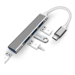 1 USB3.0 및 3 USB2.0 포트 허브 어댑터 MTI 포트 확장기 4 in1 Windows OS DROP 전달 C OTLCH를 갖춘 USB 허브 컨버터