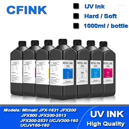 Kits de recarga de tinta 1000ml LED UV para Mimaki JFX-1631 JFX200 JFX500 JFX200-2513 JFX200-2531 JFX500-2131 UCJV300-160 UCJV150-160 SIJ-320UV