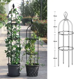 Stöder växtklättringsram utomhusblomma stativ trädgård obelisk trellis bärbar blommor stativ höjd 115 cm/145 cm/175 cm