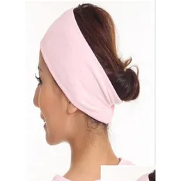 Bandana ajustável mulheres senhora menina beleza elástica lavagem rosto maquiagem spa estiramento faixa de cabelo headband8225912 produtos de entrega de gota acesso otst9