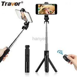 셀카 모노 포드 TRAVOIN BLUETOOTH 셀카 스틱 원격 확장 가능한 360 회전 셀프 타이머 텔레 스코픽 Monopod 삼각대 전화 스마트 폰 24329