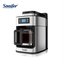 2-in-1-Tropfkaffeemaschine, automatische Kaffeemaschine, Digitalanzeige, Mühle, frisch gemahlener amerikanischer Espresso, Tee, Milch, Bürozimmer-Kaffeemaschine, Dropshipping