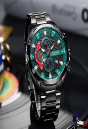 Zegarstka mody Chronograf Casual Stalom Stal zegarowy Mężczyźni Top Kreatywne świetliste zegarki dla ELOJ HOMBREWRISTWACHES 6144164