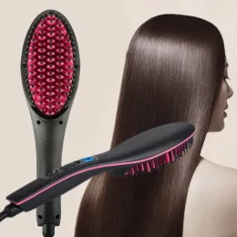 Irons Electric Hair Starten Ceramic Hot Combs rätuppvärmning Combs Mänskägg Rättare Brush Profissional Styling Tools