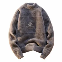 Новинка 2023 года, осенняя роскошная водолазка Cmere, мужские свитера, толстые теплые свитера с надписью, мужские пуловеры в стиле Харадзюку, 53oy #