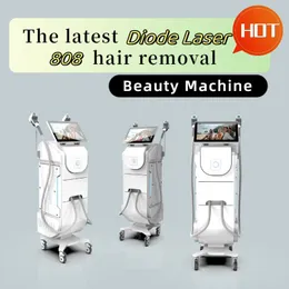 Professional Diode Laser Hair Removal Machine Body Arm Pits 808 755 1064Nm Triple WaveLengths Cooling System smärta gratis hårreduktion skönhetsutrustning för män kvinnor