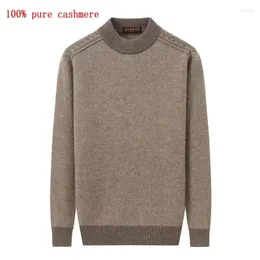 Men's Sweaters Arrival Fashion High Quality Pure Cashmere Sweater With Round Neck Base For Warmth Thickening Size XS-3XL4XL5XL